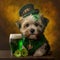 St Patricks Day Maltipoo Puppy 1 - AI Generative