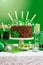 St Patricks Day Party Table with Chocolate Cake