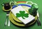 St Patricks Day party table setting - horizontal