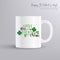 St. Patricks Day quote typography Illustration with coffee mug mockup - Little Miss Lucky Charm