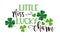 St. Patricks Day quote typography T-shirt baby Design - Little Miss Lucky Charm