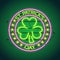 St Patricks Day Round Neon Sign