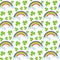 St. Patricks Day seamless pattern. Endless background texture. Vector illustration.