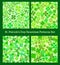 St Patricks Day seamless pattern set. Traditional shamrock lucky