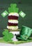 St Patricks Day shamrock green triple cupcake