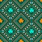 St Patricks day themed shamrock leaf geometric pattern