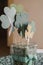 St Patricks Day vase arrangement with green clovers