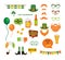 St. Patricks Day vector design elements set. icons and photo booth props
