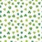 St. Patricks day vector shamrocks seamless pattern