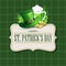 St. Patricks Day vintage holiday badge design. Vector illustration