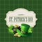 St. Patricks Day vintage holiday badge design. Vector illustration