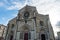 St Paul Church Gothic church with one spire and rose window in Nimes