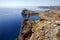 St Paul`s Bay, overview of from the Acropolis of Lindos, Rhodes