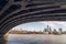 St. Paul`s Cathedral and centre in London Blackfriars bridge