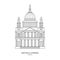 St. Paul\'s Cathedral, London landmark vector Illustration