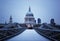 St Paul\'s Cathedral and Millenium Bridge in London