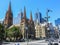 St Pauls cathedral, and corner of Flinders and Swanston street