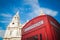 St Pauls, London and red phone box