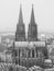 St Peter Cathedral in Koeln, black and white