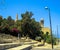 St. Peter catholic church and abbey in Old Jaffa as seen from Tel-Aviv side