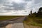 St. Peter Ording dike with lighthouse