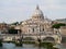 St. Peter\'s Basilica and Tiber River