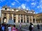 St. Peter`s Basilica with tourists- Front View - Vatican City, Italy