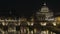 St. Peter\'s Basilica in Vatican, beautiful view on bridge, evening cityscape
