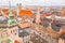 St. Peter\'s Church with Marienplatz and Frauenkirche on the background at daytime in Munich, Germany