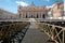 St Peters Basilica fachade and wooden fence