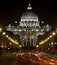 St. Peters Basilica in Rome, Italy. Papal seat. Vatican City.