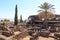 St. Peters Church and ruins in Capernaum, Israel