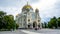St. Petersburg Kronshtadt Russia June 19 2018. Naval St. Nicholas Cathedral in Kronstadt.