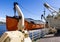 St. Petersburg. Lifeboat of the opened type on the Krasin ice breaker.