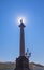 St. Petersburg Palace square Alexander column solar glow