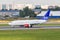 St Petersburg, Russia - 08/16/2018: Jet airliner Boeing 737-700 SAS Scandinavian Airlines LN-TUF in Pulkovo