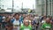ST.PETERSBURG, RUSSIA - 09.07.2017. People running the marathon in city center. Men and women doing sport at festival.