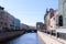 St. Petersburg, Russia, April 2019. Griboyedov Canal in early spring in good weather.