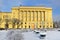 St. Petersburg, Russia, Fabruary, 22, 2018. Joint-stock Bank Russia in winter. Rastrelli Square