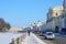 St. Petersburg, Russia, February, 27, 2018. Cars on embankment of Fontanka river in winter