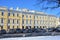 St. Petersburg, Russia, February, 27, 2018. Cars near Mikhailovsky theatre in St. Petersburg in winter