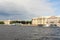 St. Petersburg, Russia, July 2019. View of the Senate Square from the Neva River.