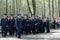 St. Petersburg, Russia, May 2019. Parade formation of military pilots at a celebration in a city park.