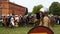 St. Petersburg, Russia - May 27, 2017: Illustrative battle of the ancient Vikings. Historical reconstruction at the festival in St