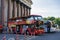 ST. PETERSBURG, RUSSIA - MAY 27, 2018: Red Tourist Bus Close Up View. Sightseeing Tourist Bus, Offering City Tours to All Main Cit