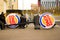 ST. PETERSBURG RUSSIA-NOVEMBER 11, 2018: Building of new fast food restaurant Burger King. Symbols and logo lies near building