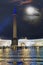 St. Petersburg. Russia. Palace Square, Alexander column and Arch of the General Staff Building in night illumination