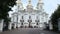 ST. PETERSBURG, RUSSIA: People near the Naval Nikolsky Cathedral in the summer