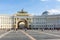 St. Petersburg, Russia - September 2019: General Staff building on Palace square