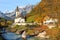 St Sebastian church at beautiful Bavarian alps on Ramsau, Berchtesgaden national park